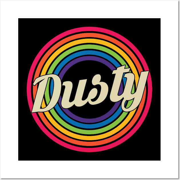 Dusty - Retro Rainbow Style Wall Art by MaydenArt